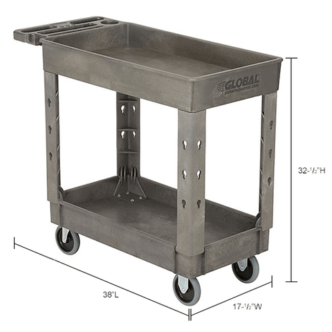 A61P : Plastic Double Shelf Cart